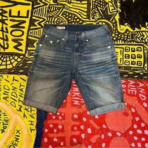 True Religion Ricky Jean Shorts - Denim Blue Size 27 Men’s